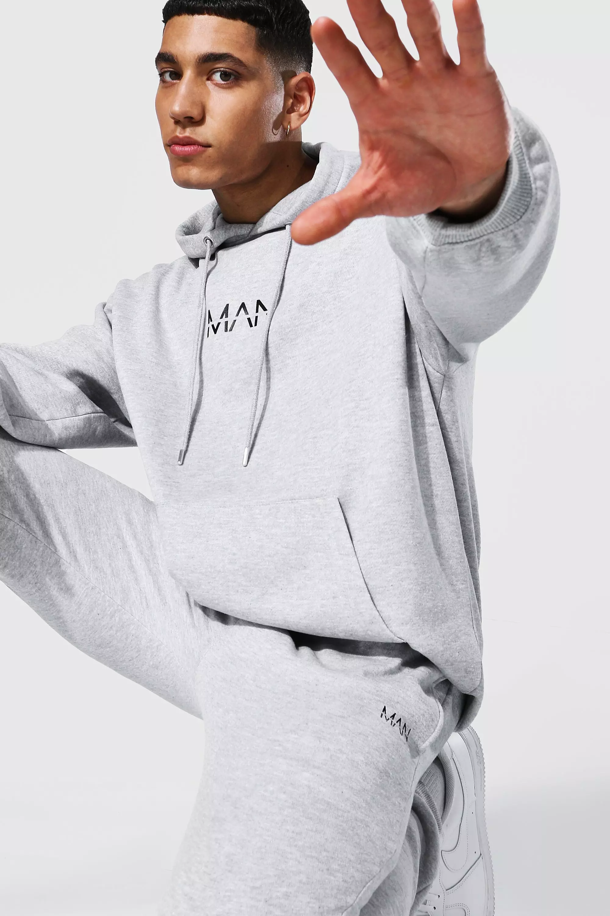 Boohoo grey tracksuit online